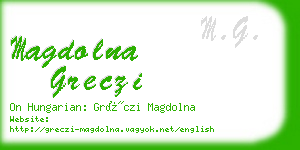 magdolna greczi business card